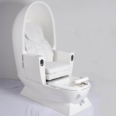 Red Velvet Chairs Pedicure Spa Massage Chair Bowl