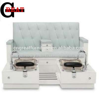 2019 Wholesale luxury equipment wood beauty spa manicure salon double pedicure chair/pedicure station/pedicure bench