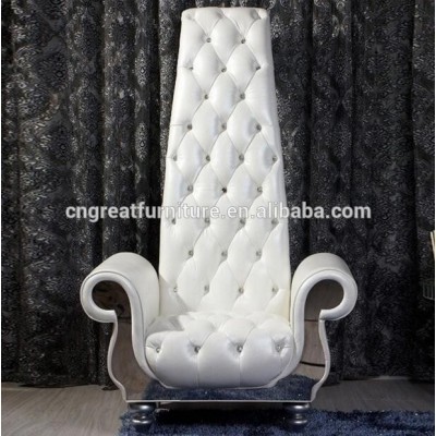 white Luxury throne Spa Chair Pedicure Chair with round sink and platform