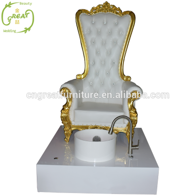 Great Foshan Great white high back throne pedicure spa chair luxury